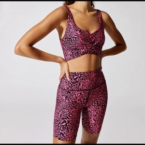 Swirly Leopard Printed Twist Front Cami with matching 7/8 Leggings Set